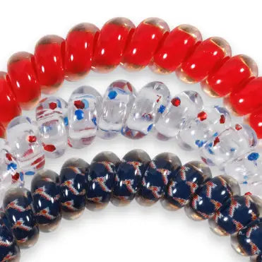 Teleties Spiral Hair Coils | Small | Atlanta Braves Hair Ties