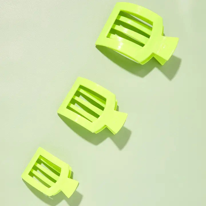 Teleties Flat Square Hair Clip | Medium | Summer Brights