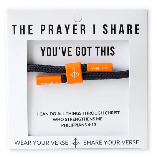 THE PRAYER I SHARE You've Got This Bracelet, Christian Cord Bracelet