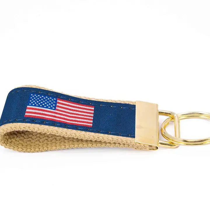 Zep -Pro American Flag Woven Ribbon Key Chain