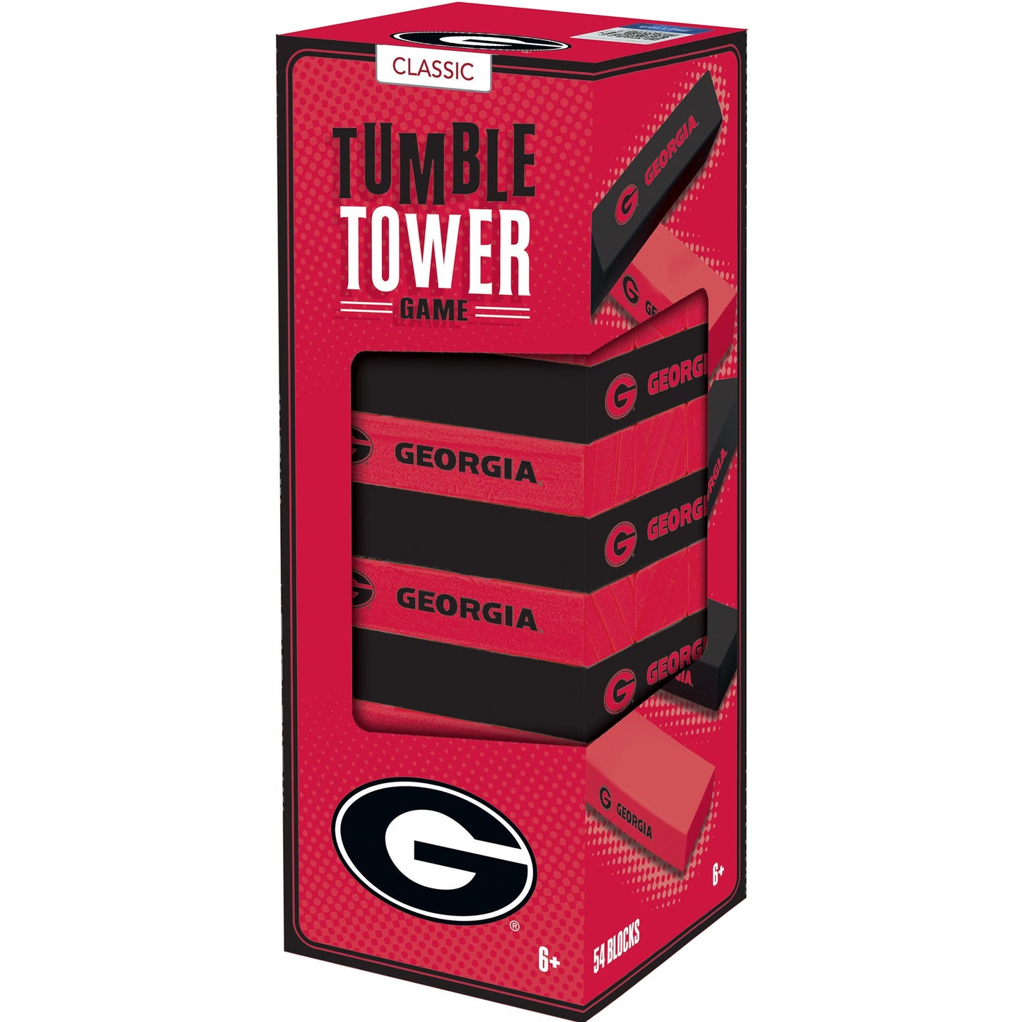 MasterPieces Real Wood Block Tumble Towers - NCAA Georgia Bulldogs