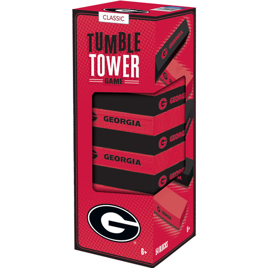 MasterPieces Real Wood Block Tumble Towers - NCAA Georgia Bulldogs