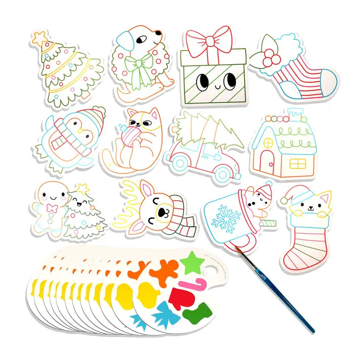 Ooly Playful Painters Easy Watercolor Painting Kit - Merry & Bright
