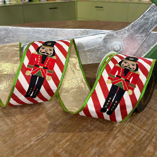 John Mark Enterprises Nutcracker Print Metallic Dupion Back-4x10yd