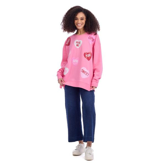 MUD PIE VALENTINE SPARKLE SWEATSHIRT
