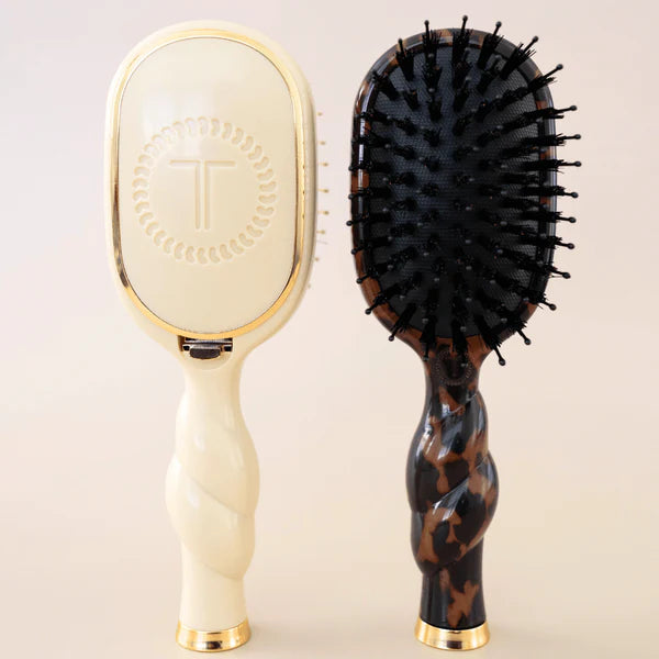 Teleties Mini Boar Bristle Hair Brush - Tan