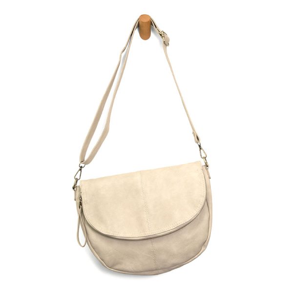 Joy Susan Selma Saddle Crossbody Bag-Linen