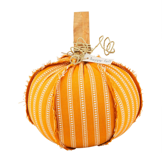 MUD PIE LARGE WOVEN PUMPKIN SITTER