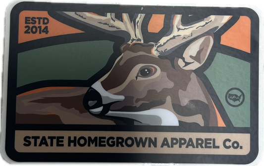 State Homegrown Apparel Co. White Tail Deer Decal