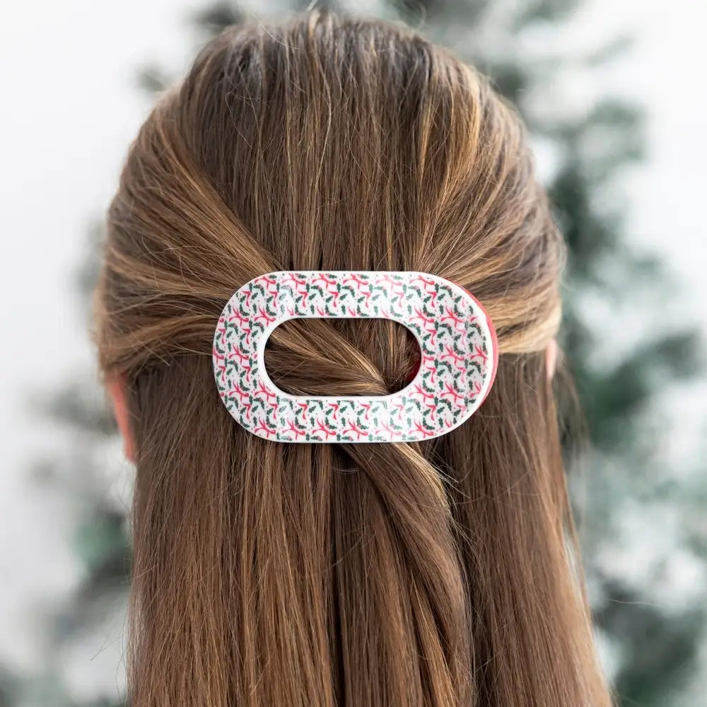 Teleties Festive Feels | Large | Flat Round Hair Clip