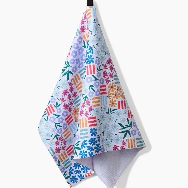 Geometry Floral Garden Tea Towel