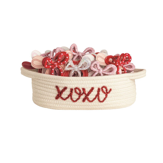 MUD PIE VALENTINE'S BOW CLAW CLIPS