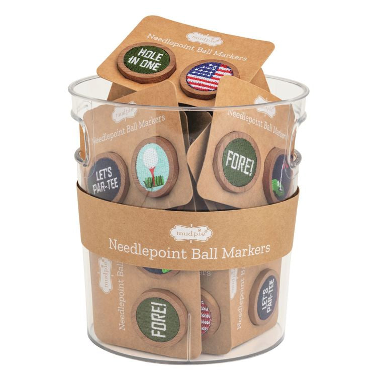 MUD PIE Needlepoint Ball Marker Set