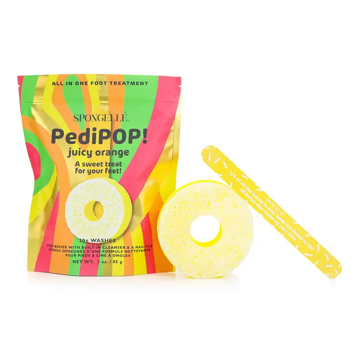 Spongelle Juicy Orange Pedipop Pedi Buffer & Nail File