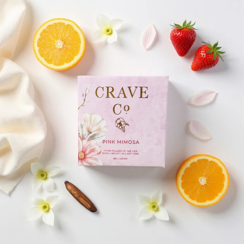 Crave Co. Pink Mimosa Boxed Candle