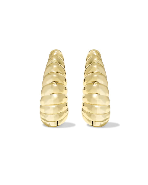 KENDRA SCOTT SANDY HUGGIE EARRINGS GOLD
