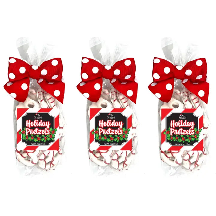 Oh, Sugar! Holiday Christmas Yogurt Pretzel 4 oz Regular Treat Bag