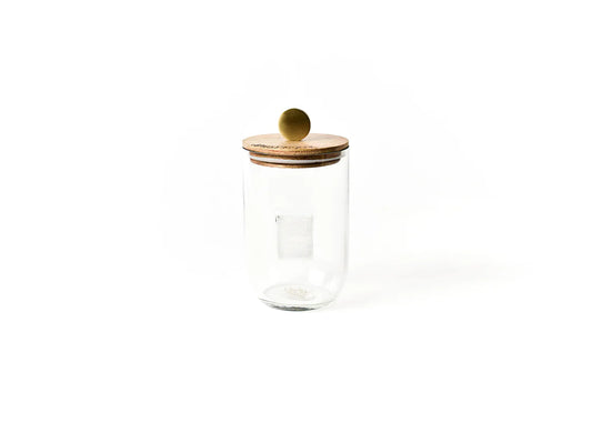 HAPPY EVERYTHING! SMALL MINI WOODEN LID GLASS JAR (SMALL)