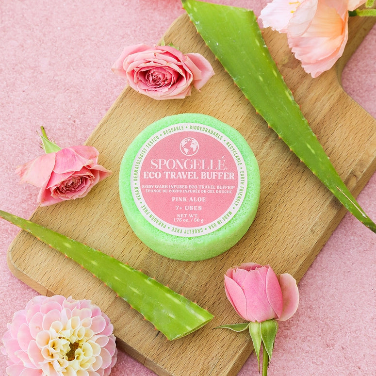 Spongelle Pink Aloe Eco Travel Buffer