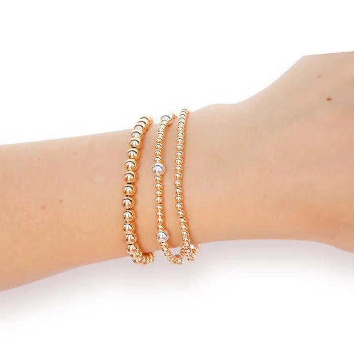 Beaded Blondes Dainty Everyday Stack in Mixed Metal