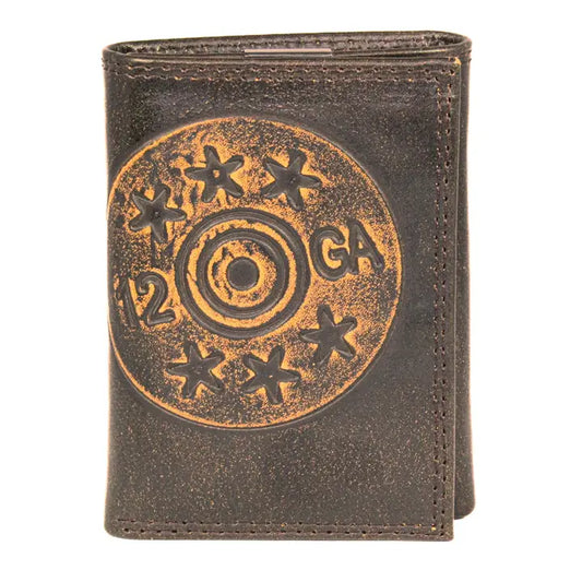 Zep-Pro Shotshell Burnished Leather Trifold Wallet