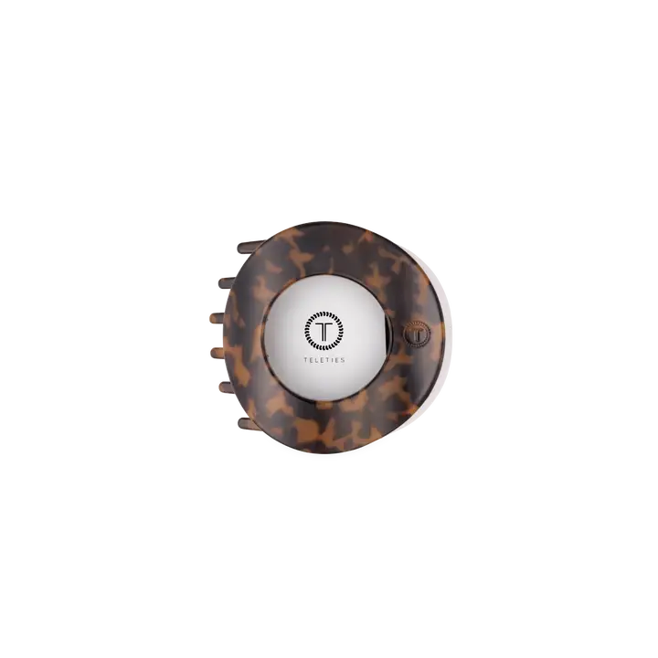 Teleties Tortoise | Small | Flat Circle Hair Clip