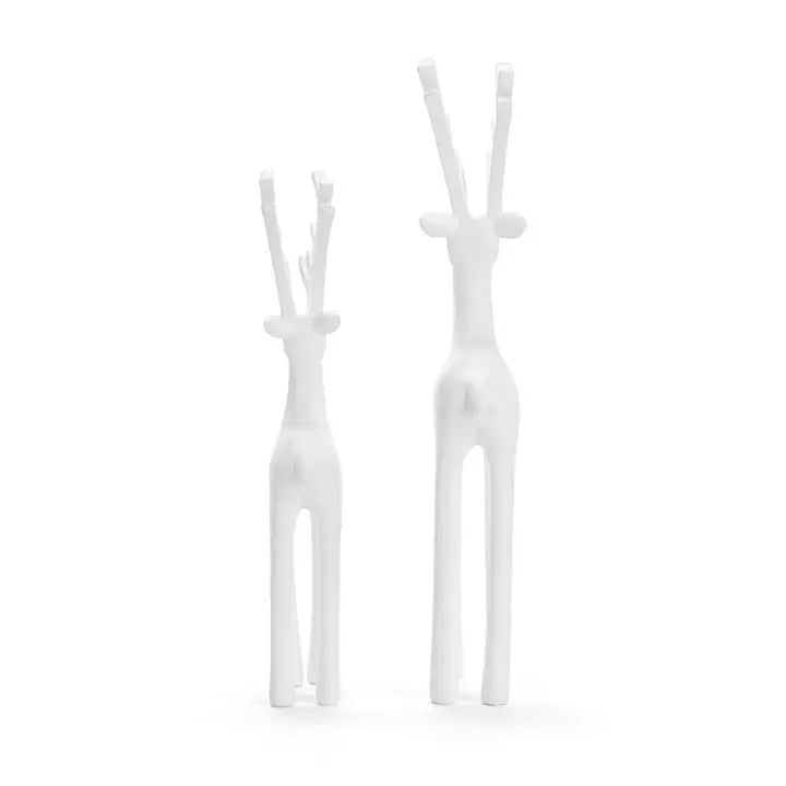 Demdaco White Resin Reindeer Figure