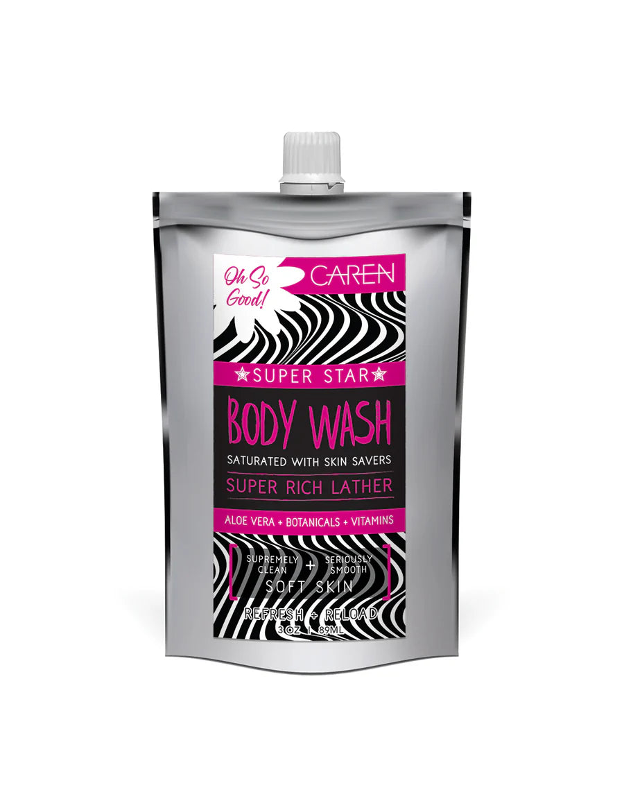 Caren Body Wash | Flirt | Black 3 oz Pouch
