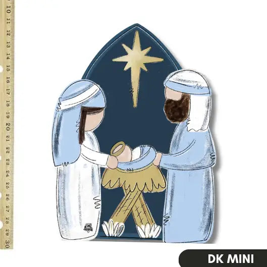 DK Designs Blue and White Nativity Mini