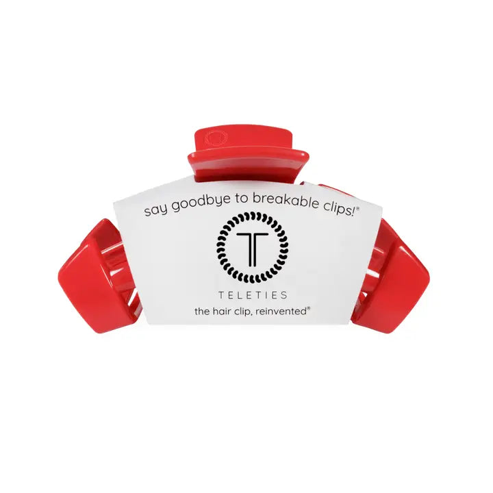 Teleties Classic Hair Clip | Medium | USA Red