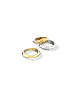 KENDRA SCOTT OAKLAND RING SET OF 3 MIXED METAL 6
