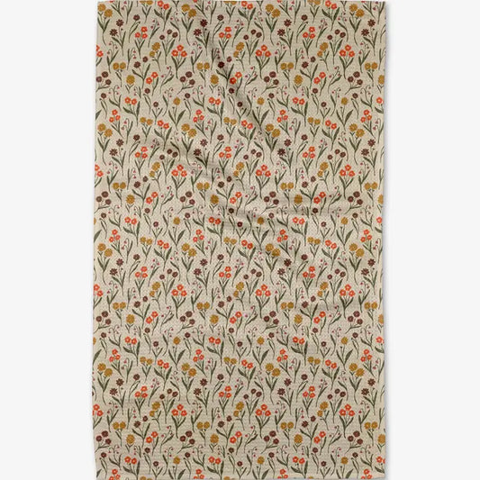 Geometry Fall Blossom Tea Towel