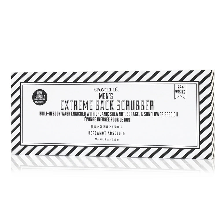 Spongelle Men's Extreme Body Wash Infused Back Scrubber