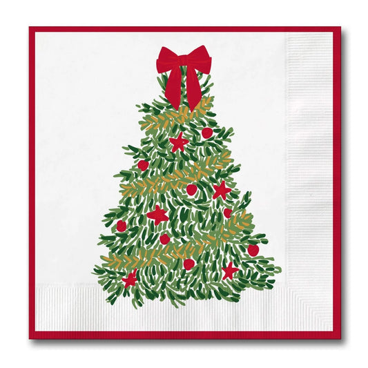 Mary Square Cocktail Napkins - Traditional Tree