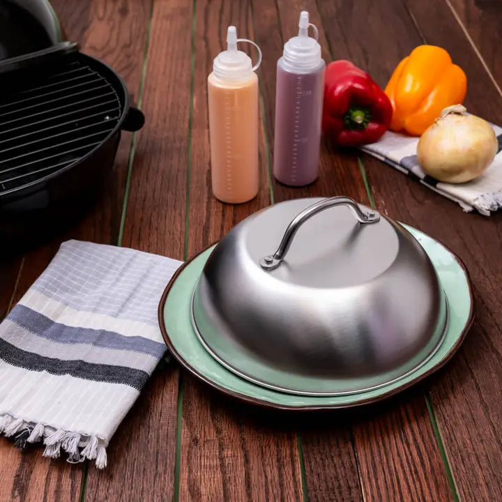 Mad Man Scorched Griddle Dome & Sauce Bottles | Men's Grilling Kit