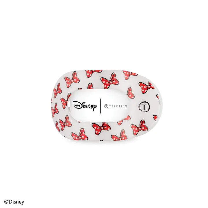 Teleties Flat Round Hair Clip | Small | Minnie Mouse Loves Her Bows!