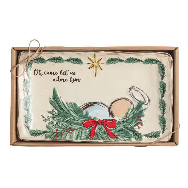 MUD PIE NATIVITY SENTIMENT TRAY