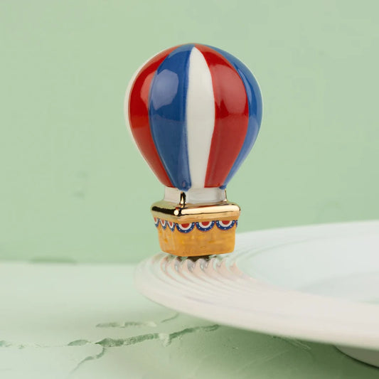 nora fleming red, white, and balloon