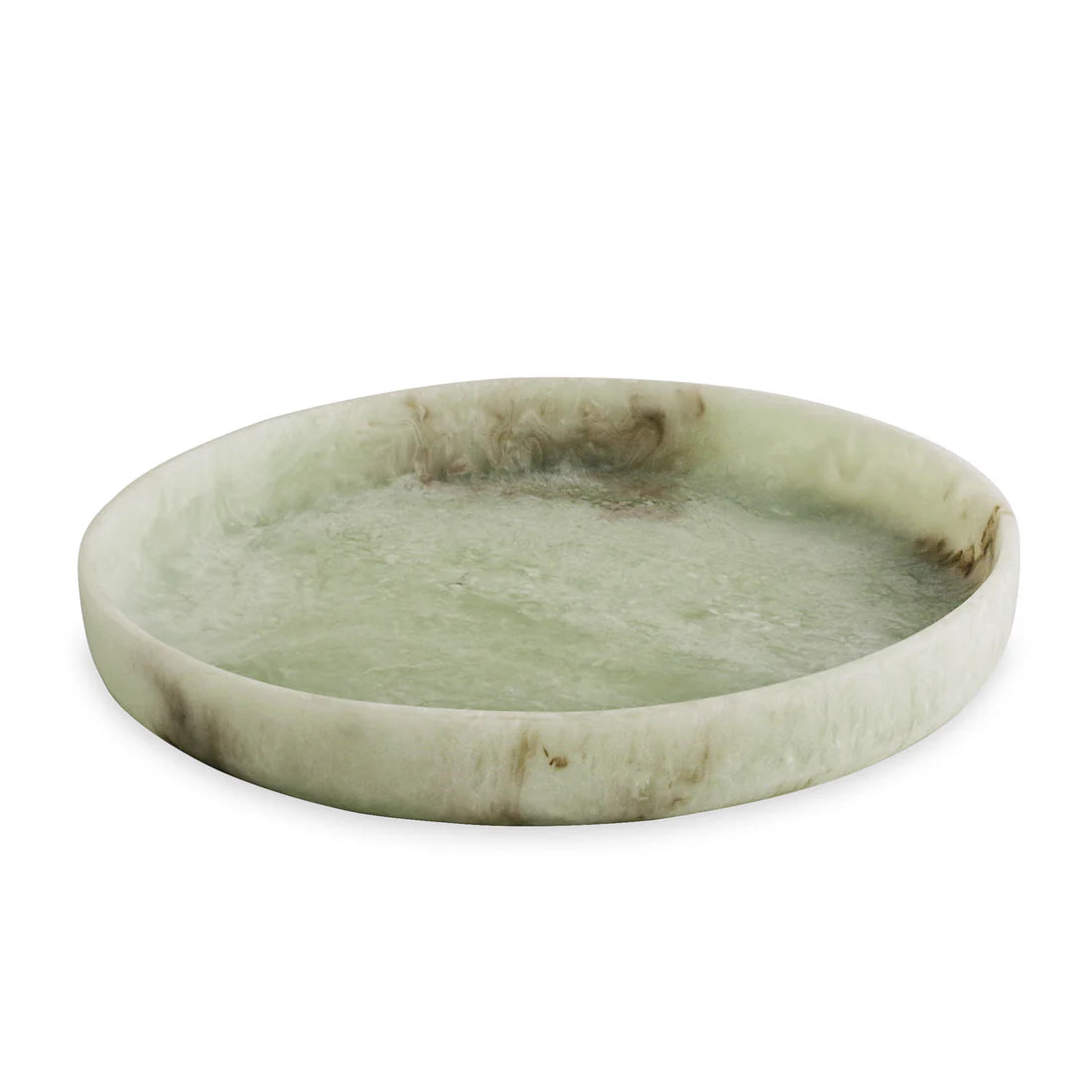 Beatriz Ball RESIN Giada Round Tray Jade Swirl