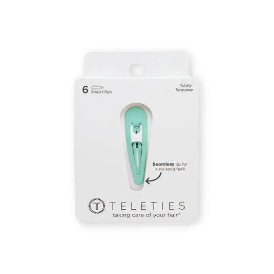 Teleties Snap Clip | Totally Turquoise | 6 Count