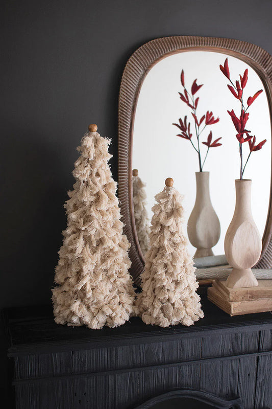 Kalalou Cotton Tassel Christmas Trees