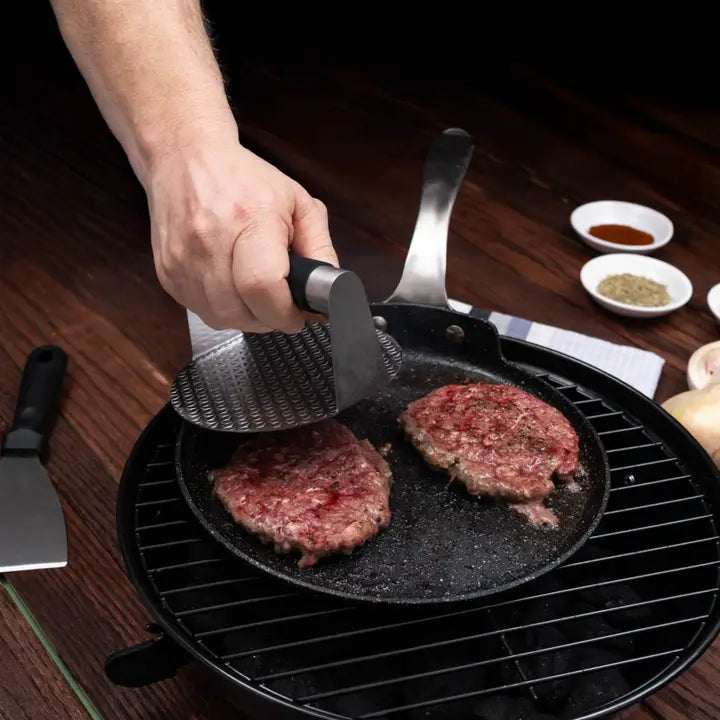 Mad Man Scorched Grillmaster Smash Burger Kit | Meat Press Gift Set