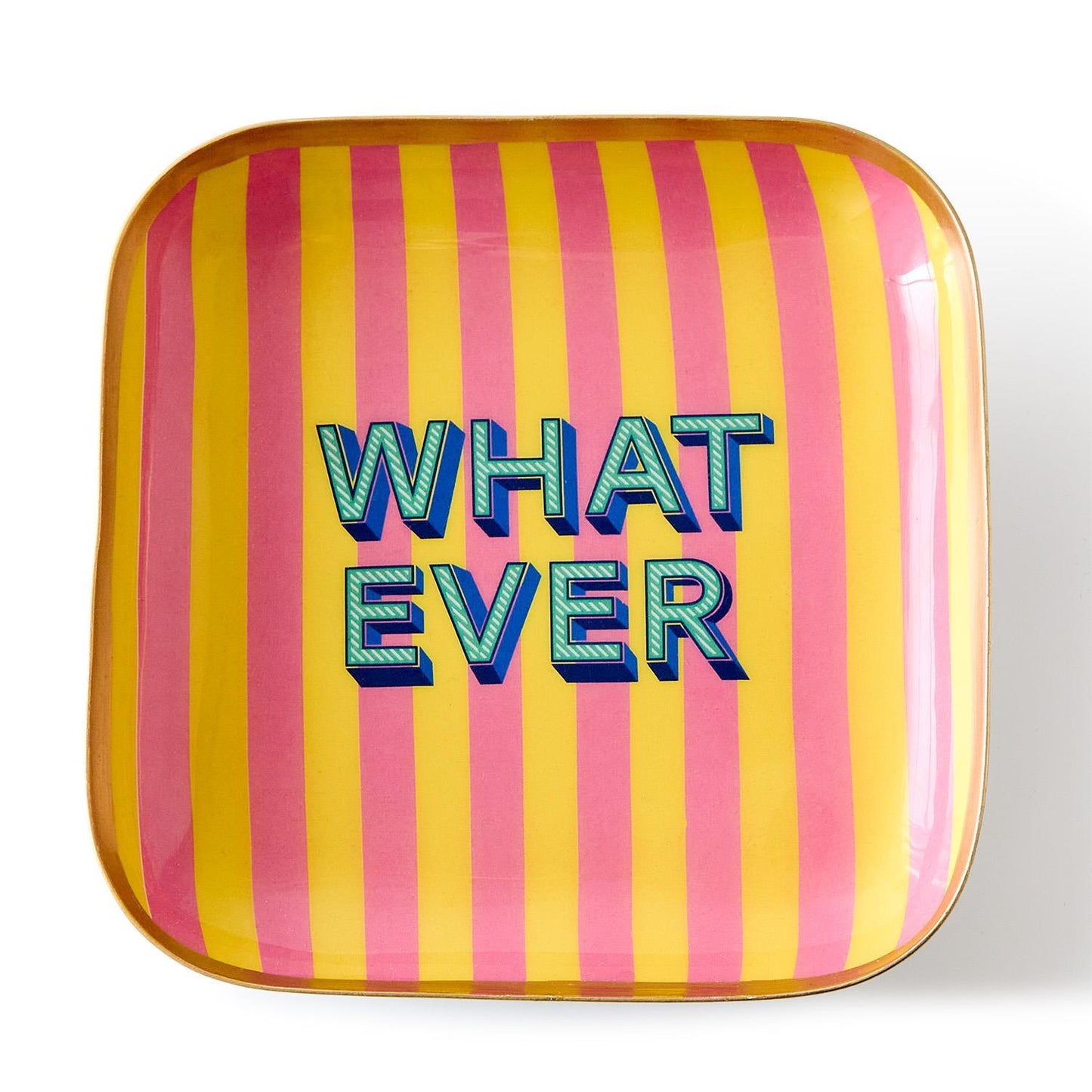 TWO'S COMPANY METAL TRINKET TRAYS WITH SAYINGS