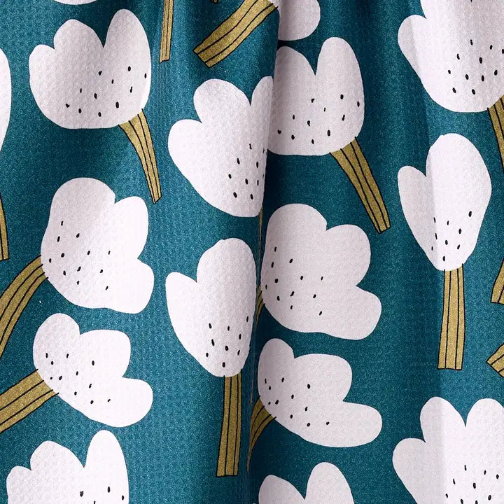 Geometry Tulips Tea Towel