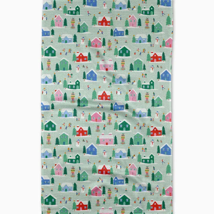 Geometry Winter Magic Tea Towel