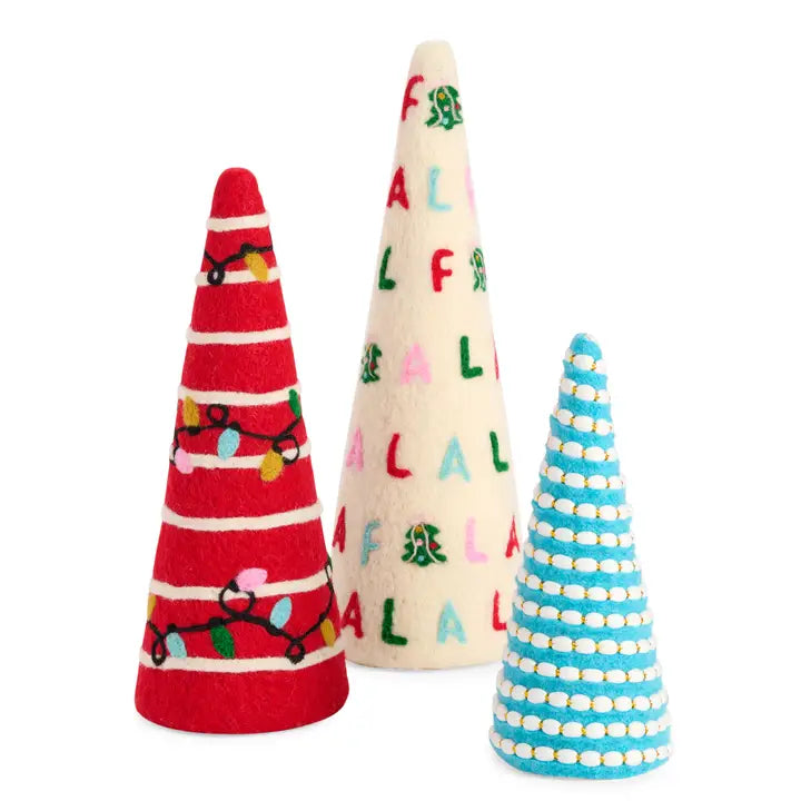 Shiraleah "Fa La La"/String Lights Decorative Trees, Multi