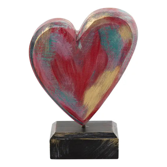 Glory Haus Wooden Red Heart Medium