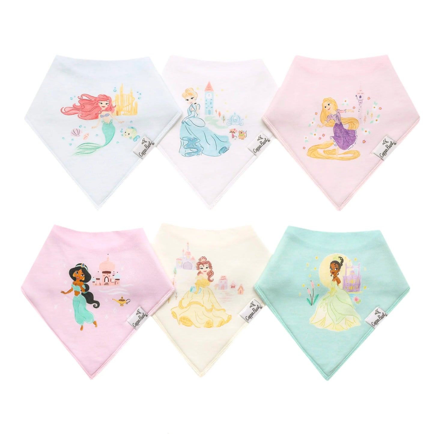 Copper Pearl Disney Princess Baby Bandana Bibs