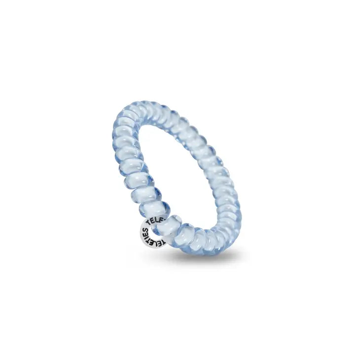 Teleties Spiral Hair Coils | Small | Washed Denim Hair Ties