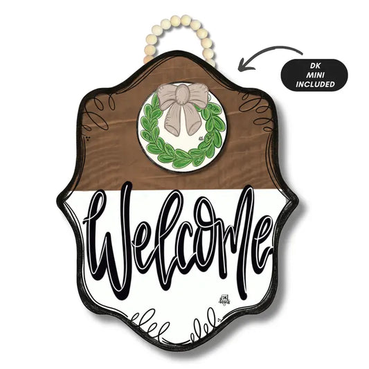 DK Designs Stain Bloom "Welcome" Hanger + Mini